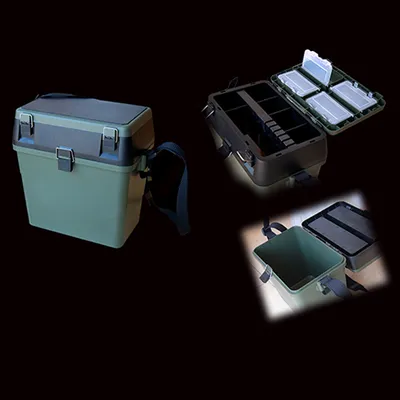 Environmental PP Plastic Fishing Tackle Box Seat Box Fishing Bucket