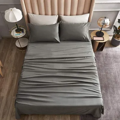 Hotel Textile Luxury Soft Microfiber Bedding Sheet Set 4 Piece Hotel Bed Sheet Set for Hotel Use