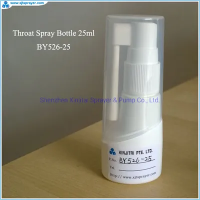 25ml PE White Bottle with Oral Mouth Spray Pump Sore Throat Sprayer