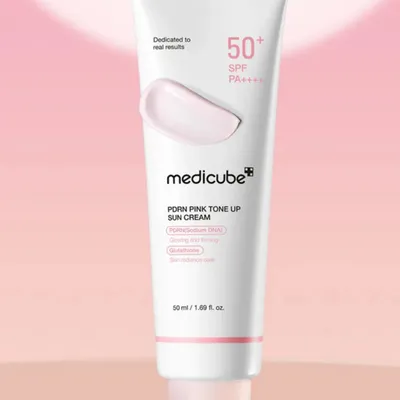 Medicube Korean Skin Care Zero Pore Moisture Serum Pdrn Pink Tone up Sun Serum Collagen Firming Sun Cream 50+ Red Sun Cream