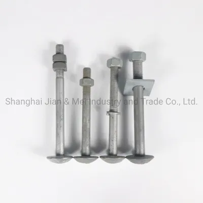 Jm Hardware Round Head Aluminum Titanium M18X200 A394 Type 0 Step Bolt