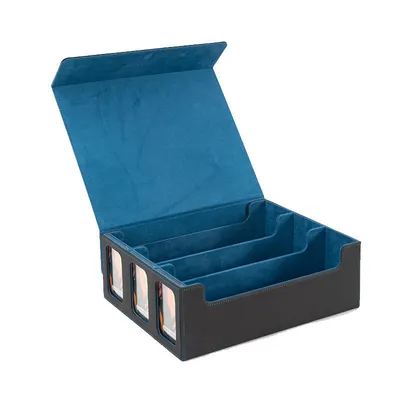 Torson PU Flannel Single-Sleeve Card Storage Box Versatile 1360+ Game Deck Box Open Window Lid Split Tcg Hold Waterproof Custom