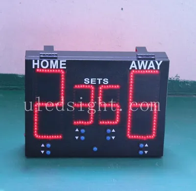 Buttons Operate Portable Tennis Scoreboard