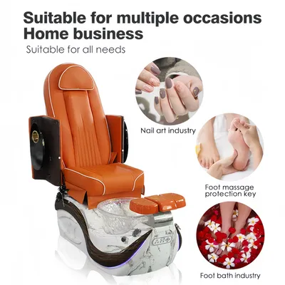 Luxury Design Nail SPA Furniture Foot Care Manicure Chair Modern Reclining Massage Electric Pedicure Chair