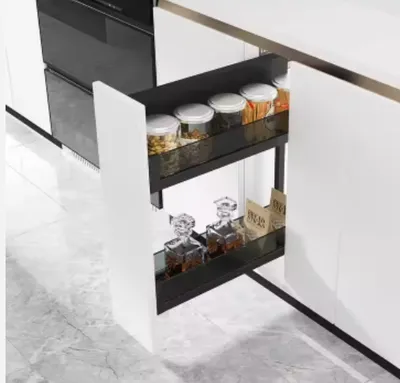 Cheap Kitchen Cabinet Storage Rack Pull out Basket Slide out Cabinet Organizer