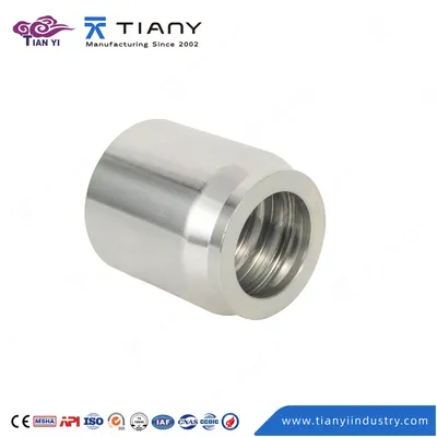 Carbon Steel Zinc Plated Crimp Ferrule Sleeve Model 00210 Compatible with SAE100 R1at DIN20022 2sn