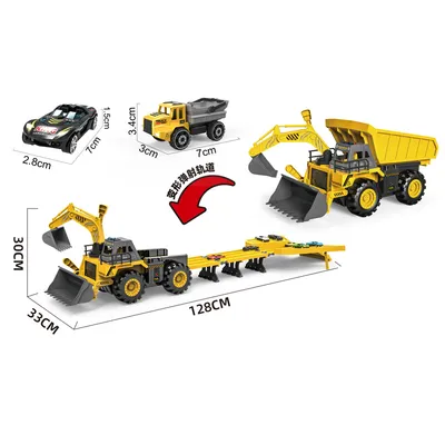 Hot Selling Boy Truck Toy 3 in 1 Ejection-Shaped Engineering Vehicle with Light and Sound