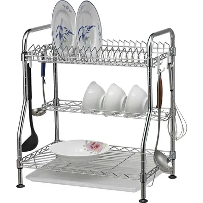 2 Layer Wooden Dish Drainer