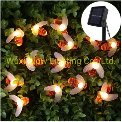 LED Solar Small Bee Outdoor Waterproof Light String Christmas Yard Decorative Light