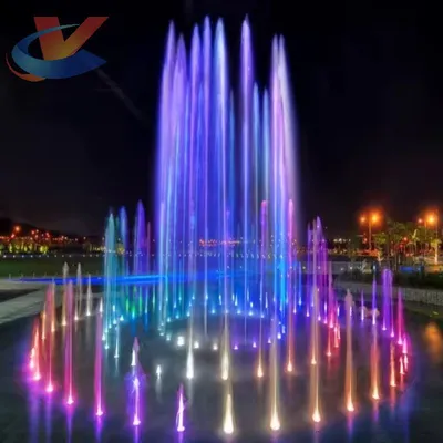 Large Outdoor Magic Decorative Lighted Music Dancing Water Fountain Dry Floor Music Fountain