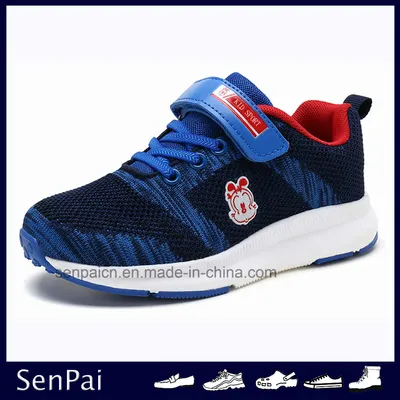 Factory Autumn Flyknit Fabric Boy and Girls Sneakers Kid Shoes