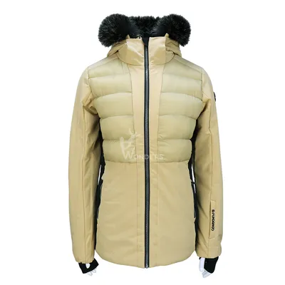 Women's Fashion Quilting Ski Padded Jacket with Fur
