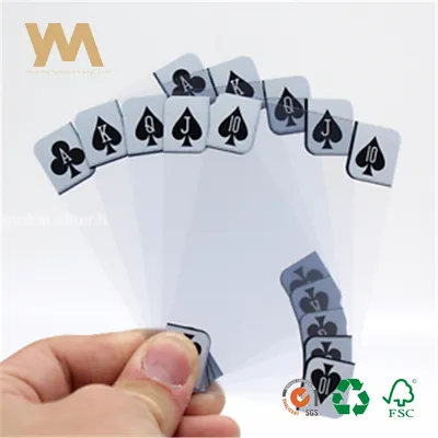 Newest Selling Transparent Plastic Playing Card