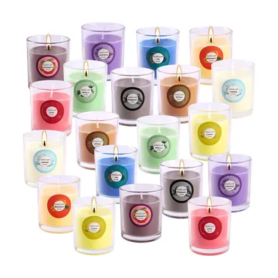 Scented Aromatherapy Candle, Soy Wax Glass Jar Candles