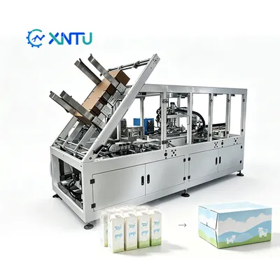 High Speed Wrap Around Case Packer with Automatic Folding for Beverage Cartons