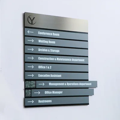 Custom Wayfinding Design Replaceable Office Wayfinding Signs