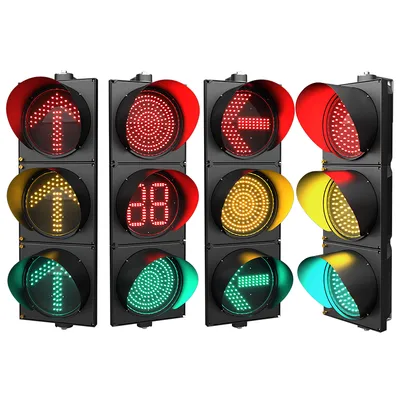 Zgsm Semaforo 200mm 300mm Red Green Yellow Full Ball Arrow Countdown Time LED Traffic Signal Light