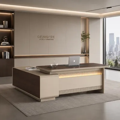 Luxury Office Desk: Modern Design with Customizable Colors for Your Workspace