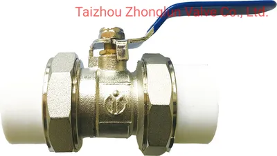 Zl-1044 Bsp NPT Thread Long Lever Batterfly Handle PPR Brass Ball Valve Double Union
