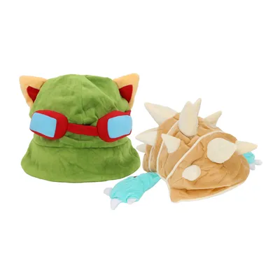 Plush Teemo Rammus Hat League of Legends Game Plush Cosplay Theatrical Costume Accessory