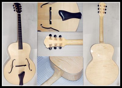 Arch Top Guitar with Solid Wood (YZ-12N)