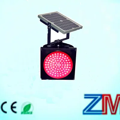 New Design Solar Powered Traffic Flash Lamp / LED Red Flashing Warning Light