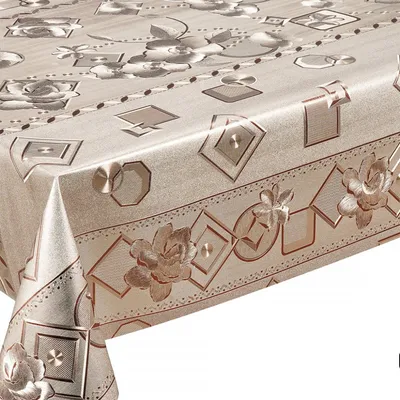 Factory Direct Waterproof Embossed Polyester Washable Polyester Table Cloth