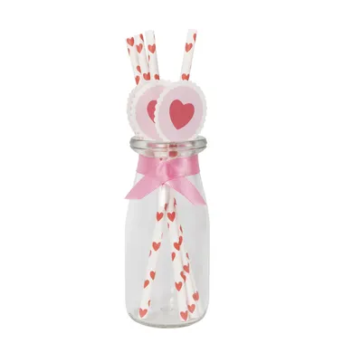 Wholesale Heart-Shaped Valentine's Day Paper Straws for Parties