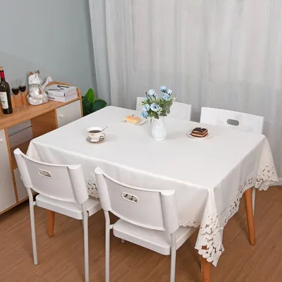 Custom Logo Wholesale Modern Design Polyester Wedding Rectangular Embroidery Tablecloth