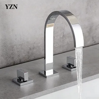 Double Switch Bathroom Hot and Cold Bathtub Basin Faucet