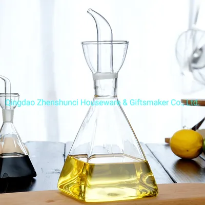 Square Shape Glass Olive Oil Bottle Vinegar Sauce Bottle for Oiler Cruet Condiment Glass Bottle