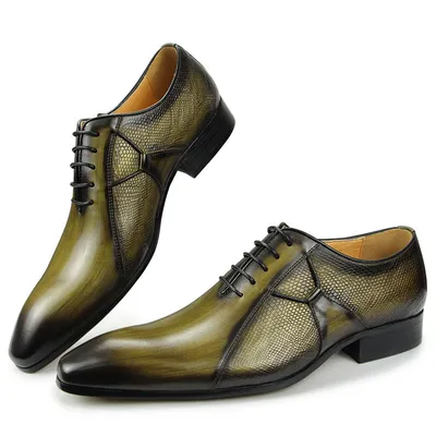 Fashion Leather Shoes for Men Office Formal Social Elegant Man Dress Shoe