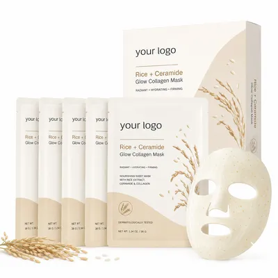 OEM Rice Ceramide Sheet Mask - Hydrating & Brightening Face Mask