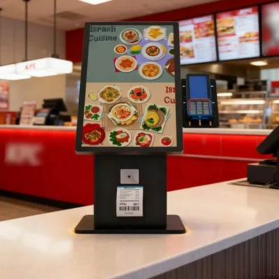 Commercial Countertop Interactive Kiosk Self Order Terminal for Food Retail Business