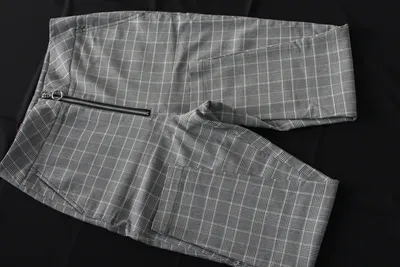 Pencil Plaid High Rise Women's Pants