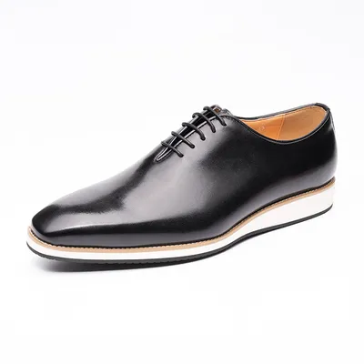 Hot Selling Premium Quality Handmade Black Leather Shoes for Men's Office Wear