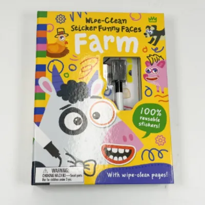 Wholesales Printing Toy Board Hardcover Book with Pen for Baby