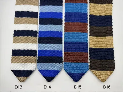 Solid Blue Colur Men's Polyster Knit Tie