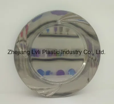 Plastic Plate, Disposable, Tableware, Tray, Dish, PS, SGS, Silver, Pb-04
