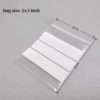 Mini Size 2X3" Easy Self Sealing Ziplock Bag for Vitamin Capsule Packaging