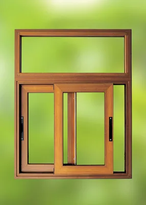 Aluminum Sliding Window with Wooden Grain Color