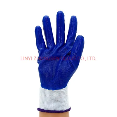 Best Quality 13G Polyester Nitrile Industrial Gloves Work Gloves