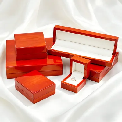 Custom Solid Wood Jewelry Box, Luxury Gift Packaging Box for Ring, Bangle & Necklace Sets