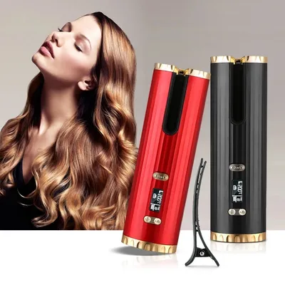 Wireless Curling Iron Cordless Automatic Hair Curler Iron LCD Display USB Rechargeable Air Curler Hair Styling Tool