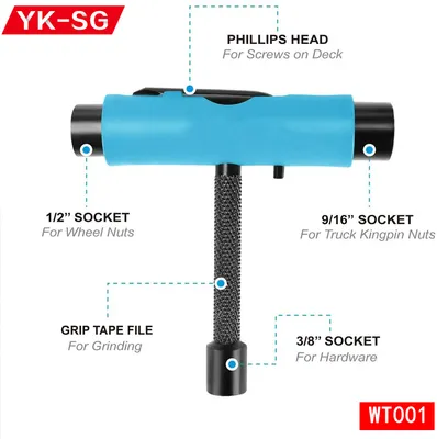 High Quality Allen Key Skateboard Handware Accessories Skateboard Tool, T Skate Tool
