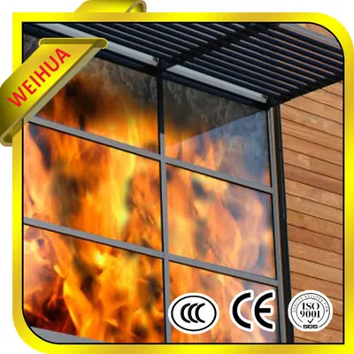 Double Layer Tempered Fireproof Glass for Safety