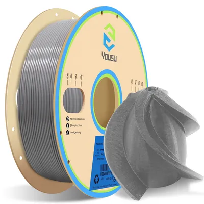 Factory Wholesale USA Imported Raw Materials 3D PETG Filaments Water Resistant 3D Printing Materials Specially for Outdoors 3D Printers Grey Filaments 1kg