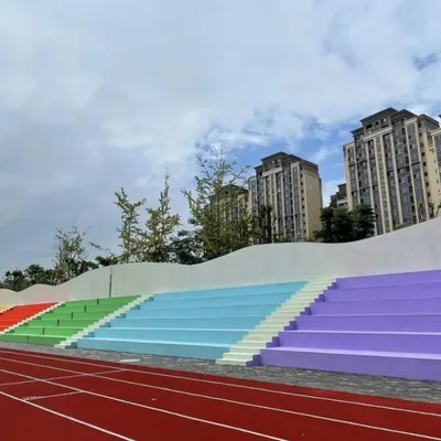 Polyaspartic Polyurea Coating for School Bleachers High Adhesion Seamless Surface