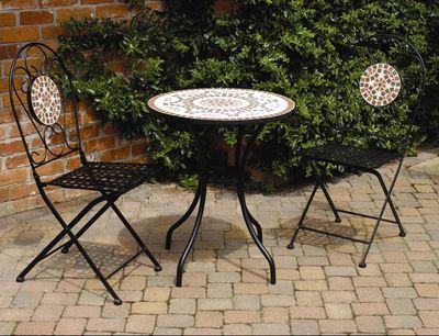 2017 Hot-Selling Vintage Handmade Classical Antique Antirust Home Metal Decorative Bistro Red Indoor Mosaic Furniture