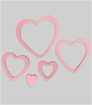 MDF Wooden Wall 3D Sticker Home Decor Wall Poster Heart Shape